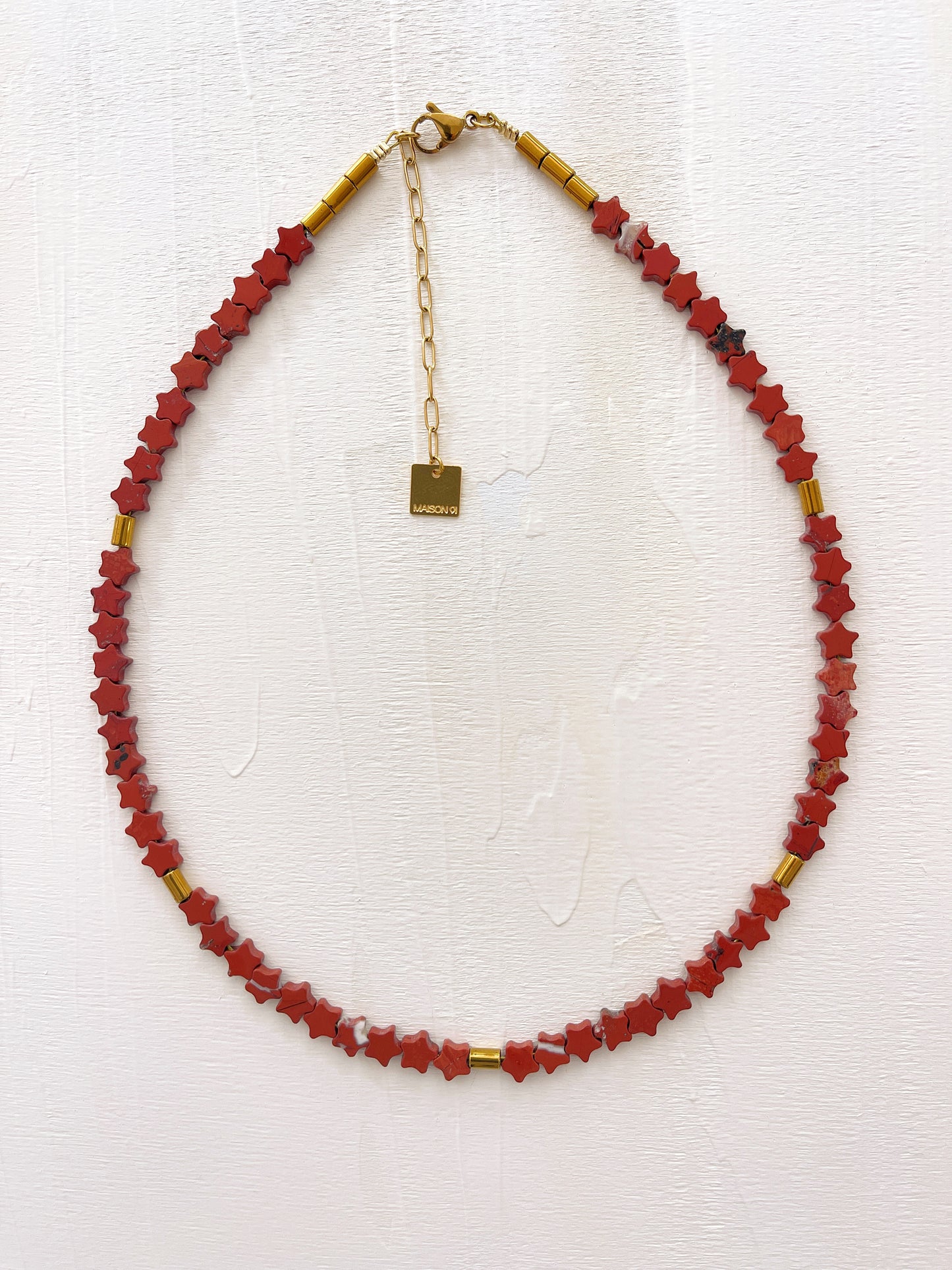 Collier TITO - Jaspe rouge