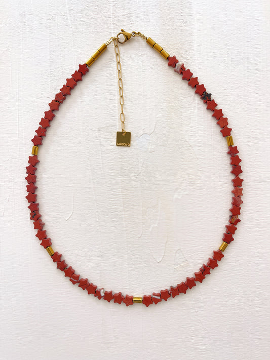 Collier TITO - Jaspe rouge