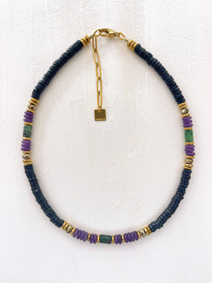 Collier TONY - Rubis zoïsite