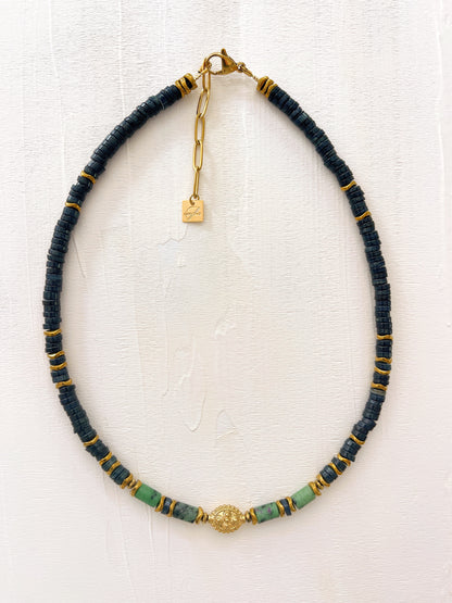 Collier TOSCANE - Rubis zoïsite