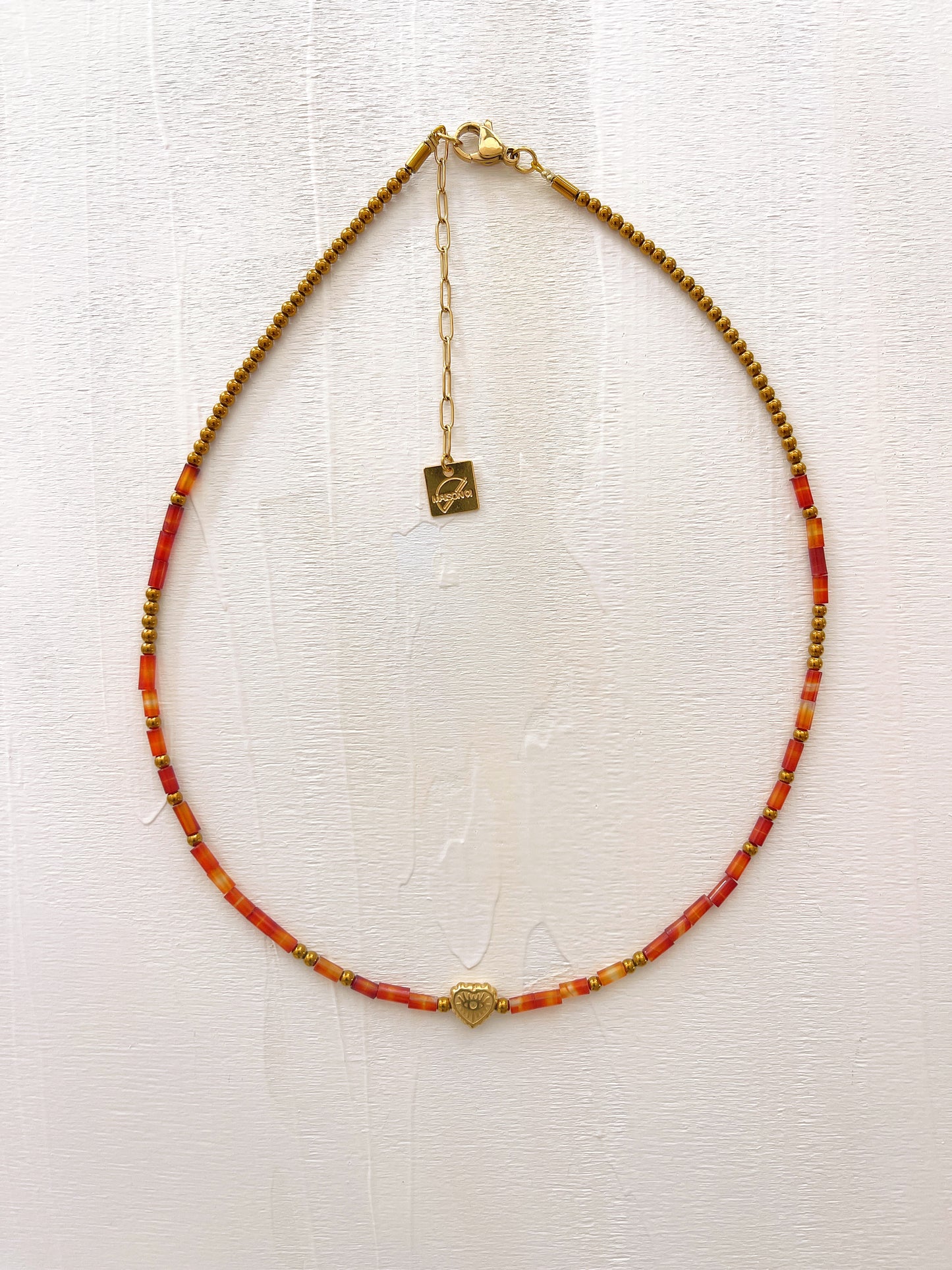 Collier TARA - Agate rouge