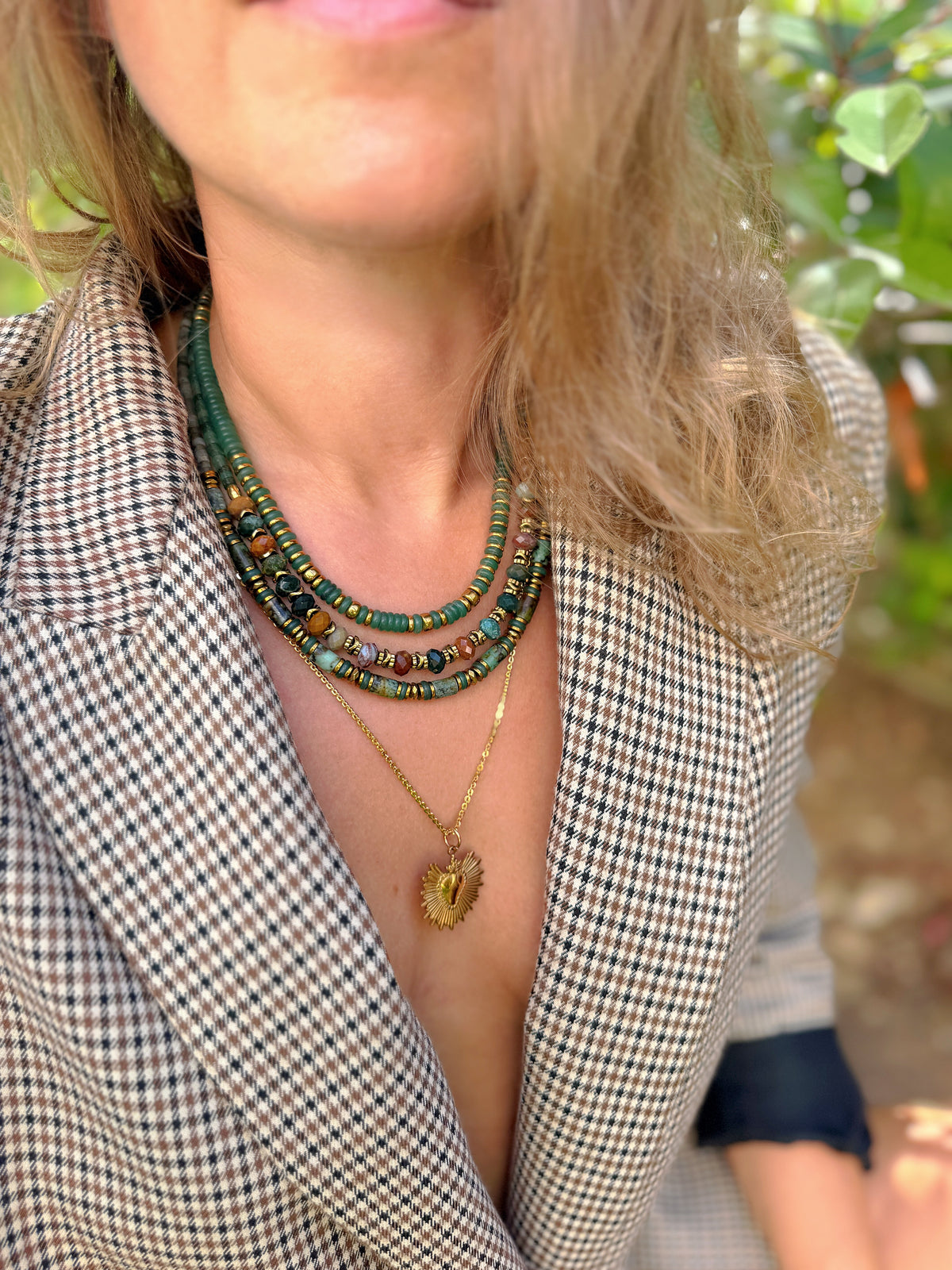 LOOK - VINNIO aventurine verte, VOLTAIRE turquoise africaine, VINICIO jaspe océan, PAULINA