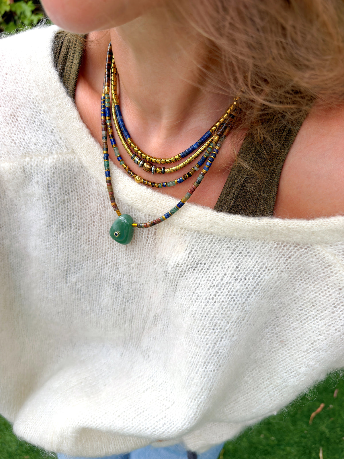 LOOK - URIEL lapis lazuli, VIANEL, VALEN oeil de tigre, VIRGILE aventurine verte