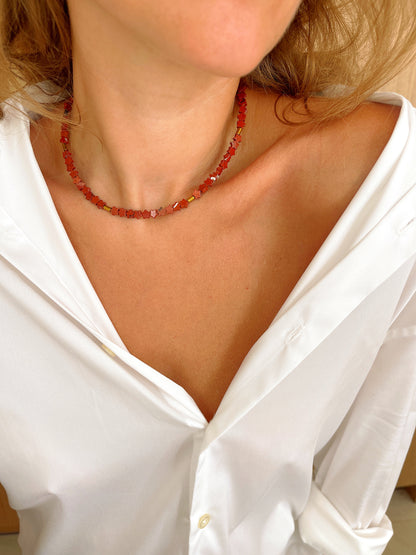 Collier TITO - Jaspe rouge