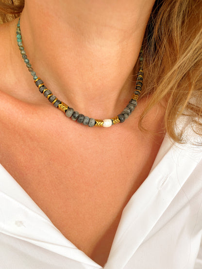 Collier OCTAVE - Turquoise africaine