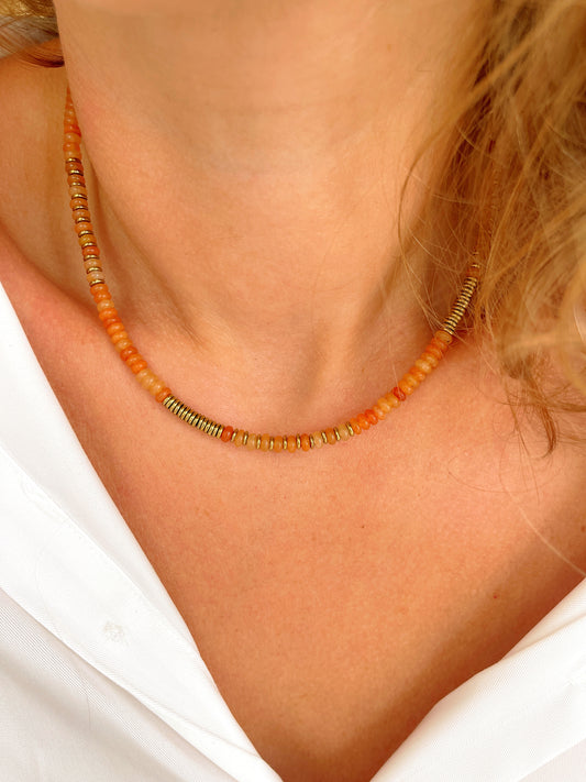 Collier TONIO - Aventurine rouge