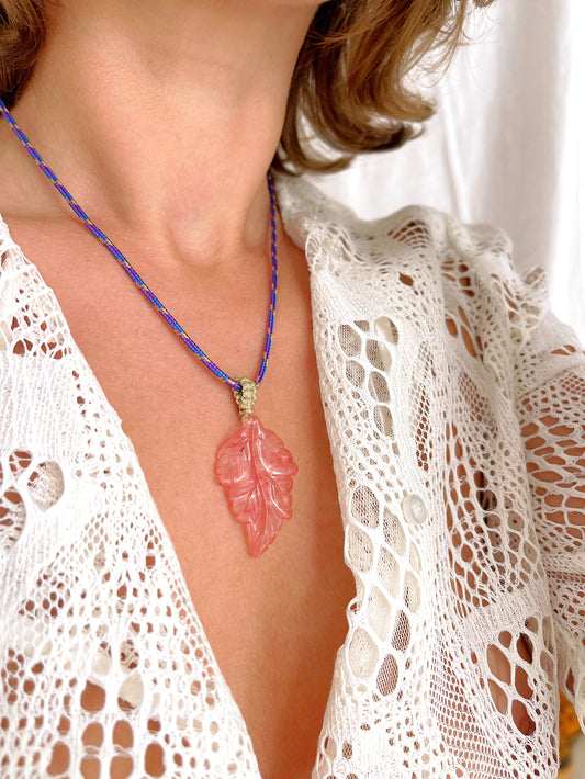 Collier PRUNE - quartz pastèque