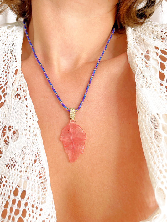 Collier PRUNE - quartz pastèque
