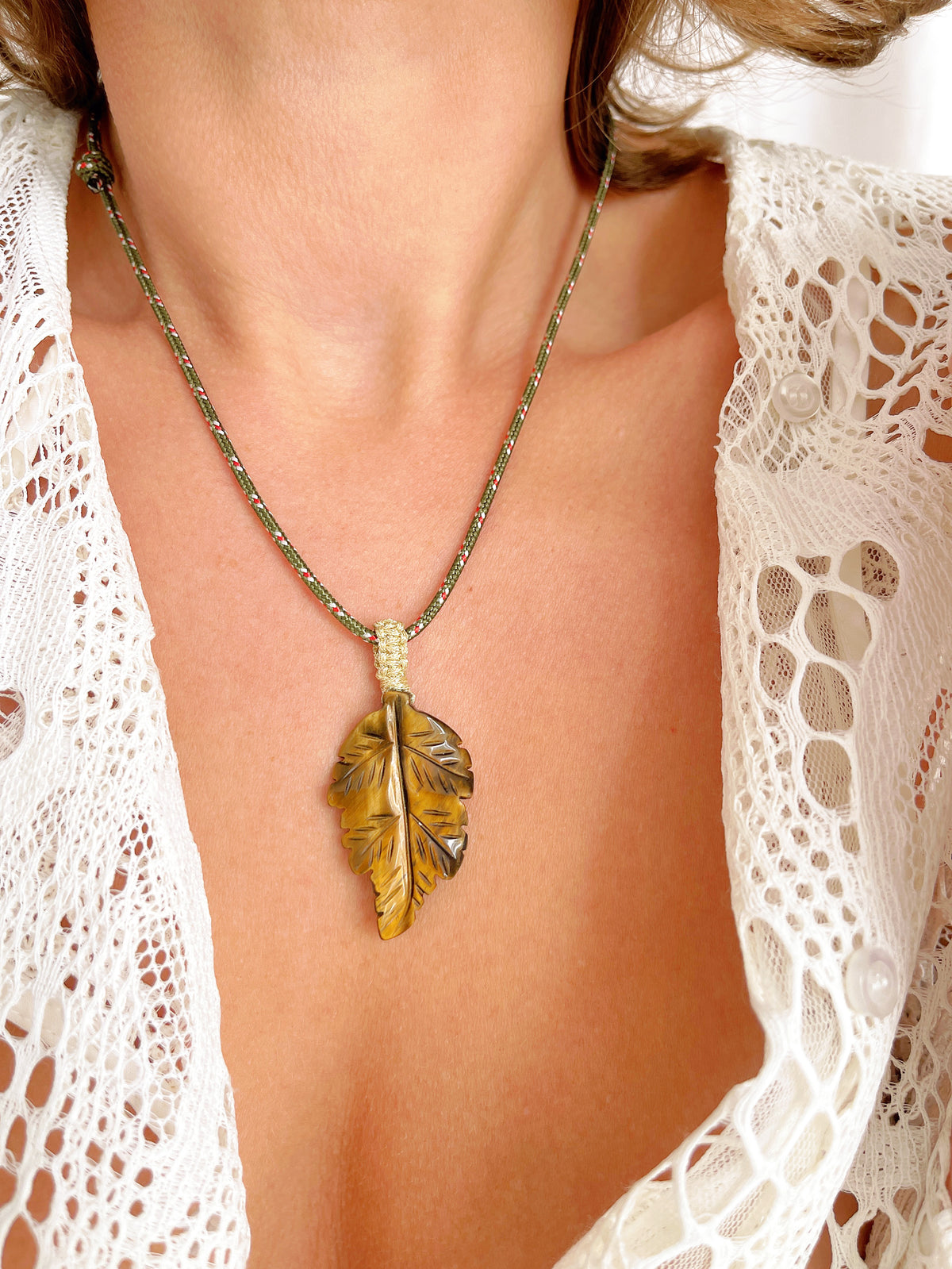 Collier PRUNE - oeil de tigre