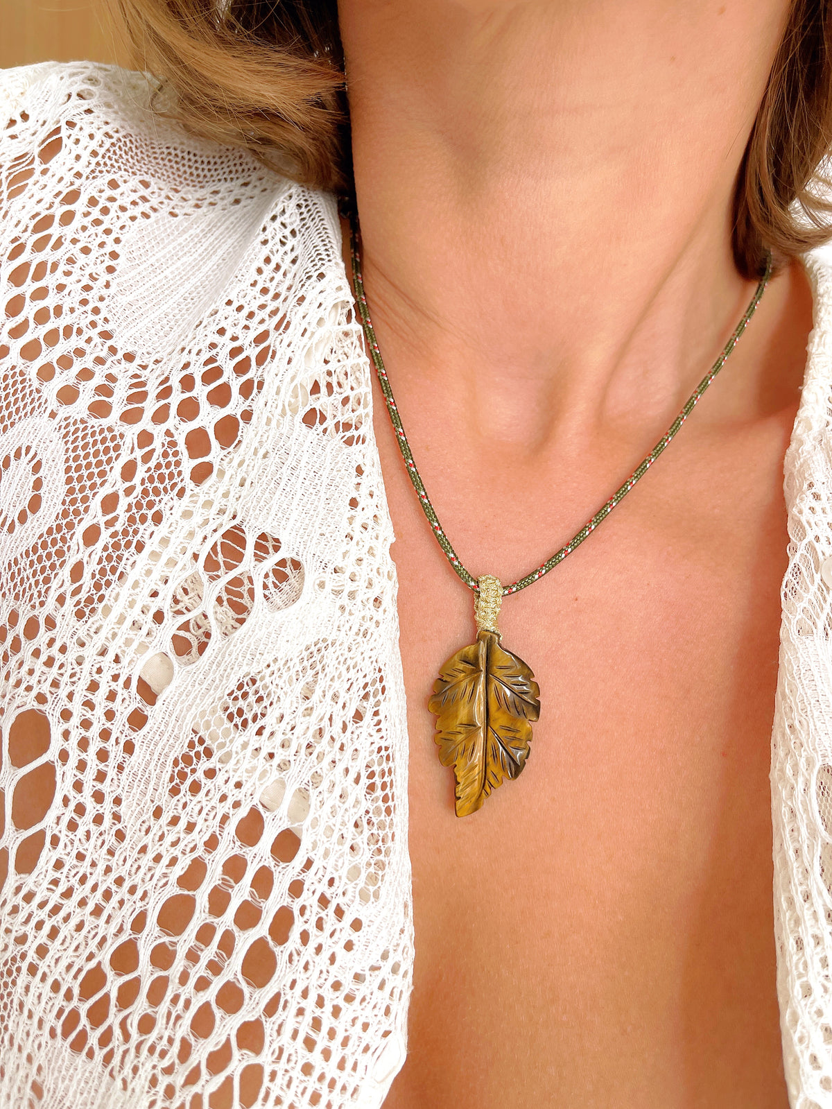 Collier PRUNE - oeil de tigre