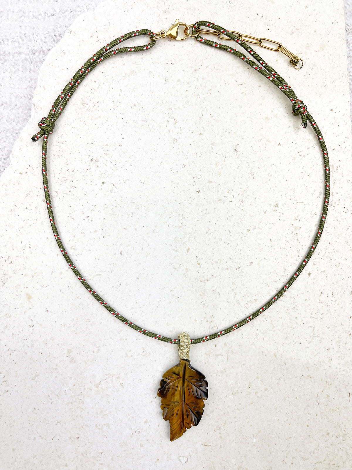 Collier PRUNE - oeil de tigre
