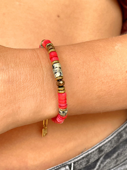 Bracelet STONE - red