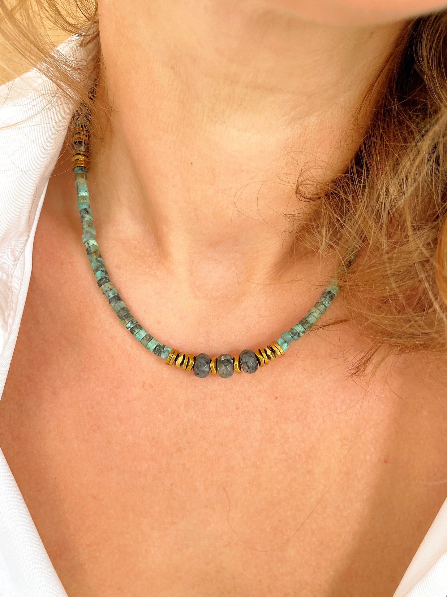 Collier JAHN - Turquoise africaine