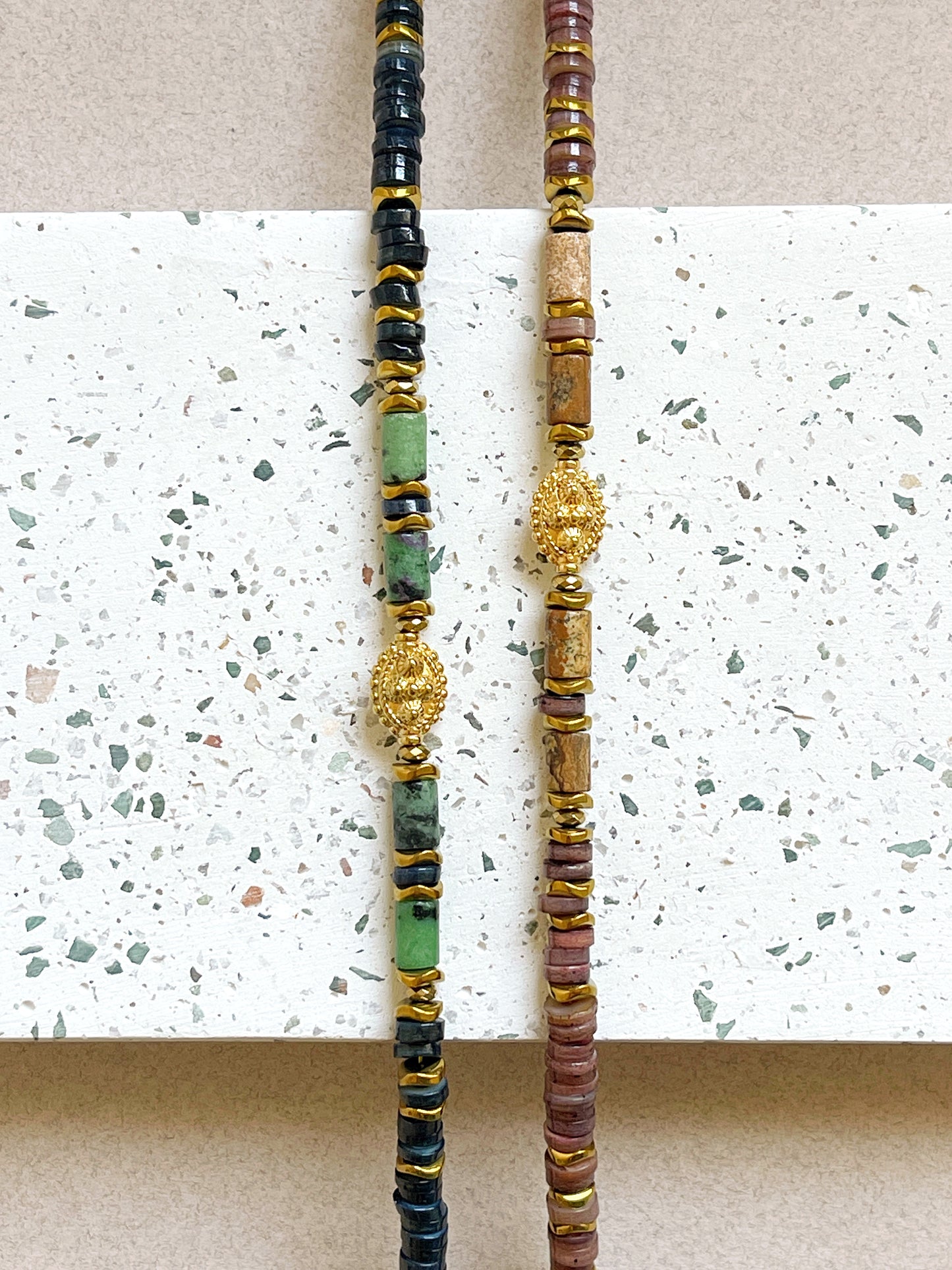 Collier TOSCANE - Rubis zoïsite
