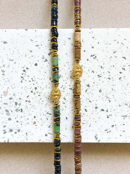Collier TOSCANE - Rubis zoïsite