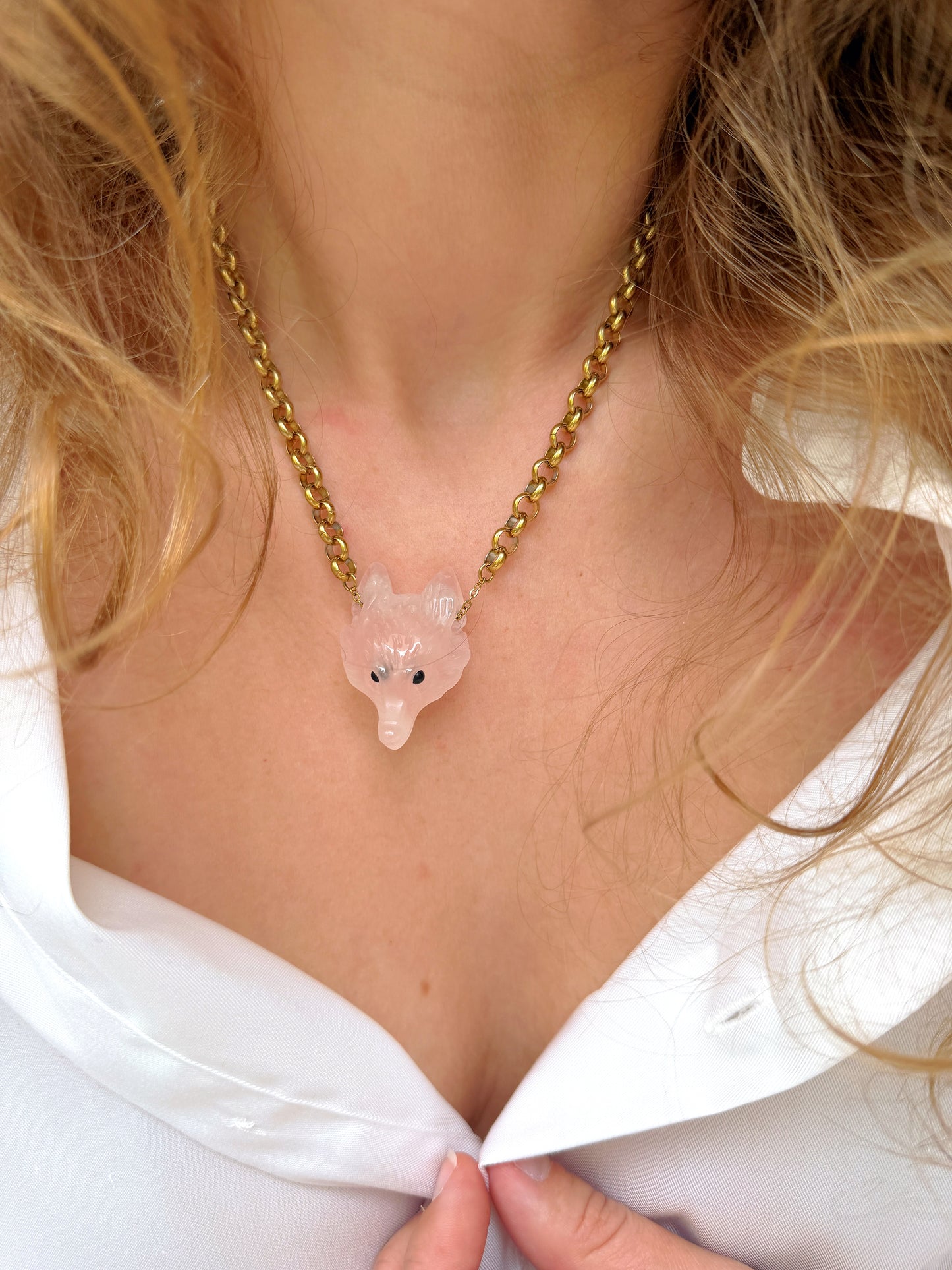 Collier ROCH - Quartz rose