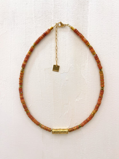 Collier SVEN - Rhodonite caramel