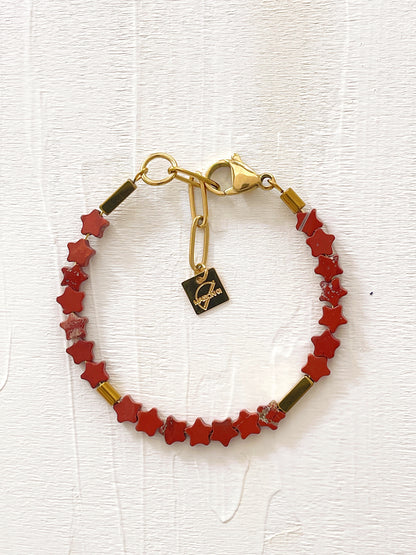 Bracelet TOSCA - Jaspe rouge