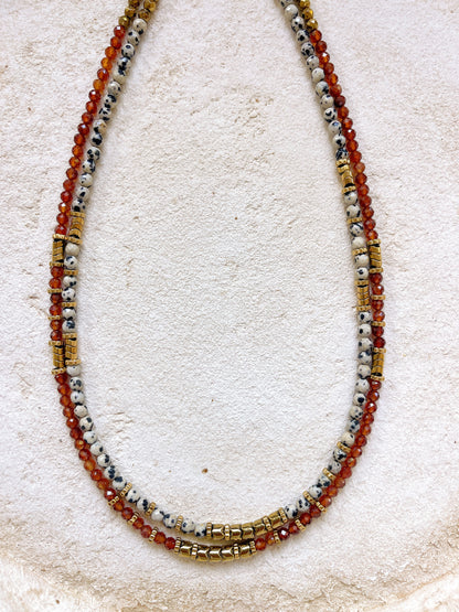 Collier TANGUY - Jaspe dalmatien